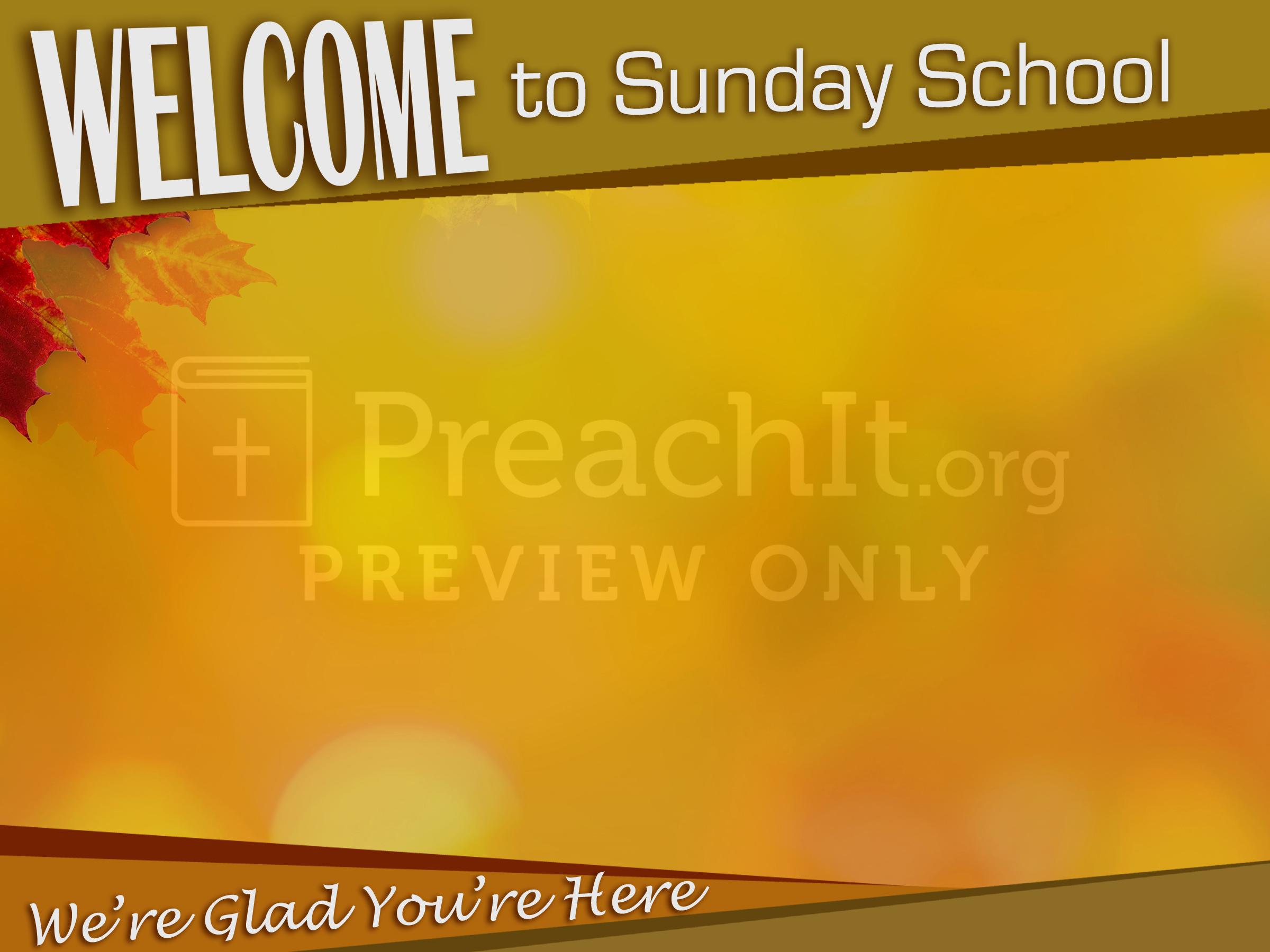 Welcome Sunday School Fall - Church Media 