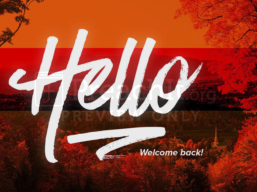 Hello Welcome Back!