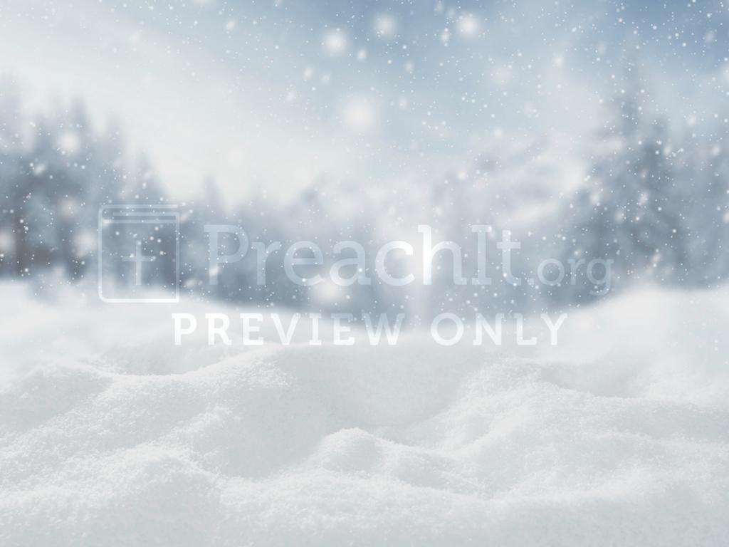 White Snow Christmas Worship Background