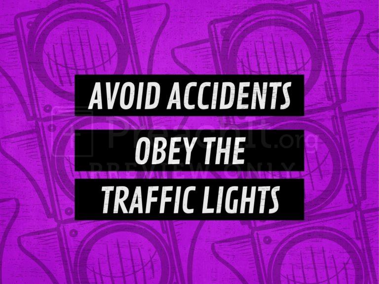 Sermon background for Avoid Accidents Obey Traffic Lights