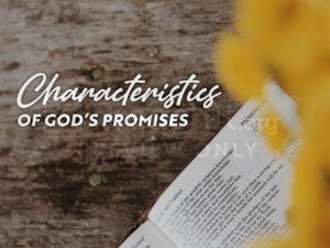 Characteristics Of God's Promises